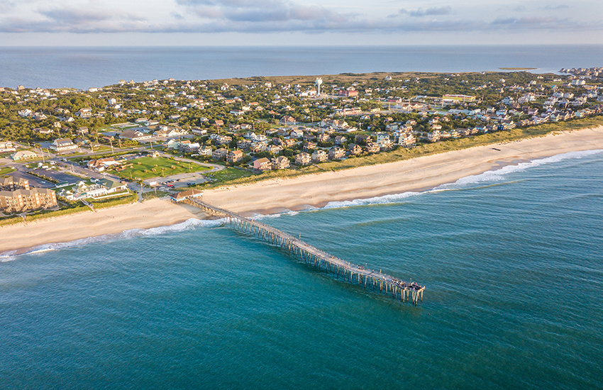Aerial view of Outer Banks North Carolina