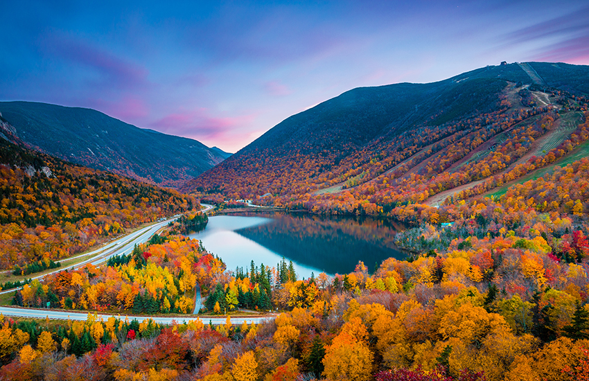Fall foliage of the White Mountains, New Hampshire
