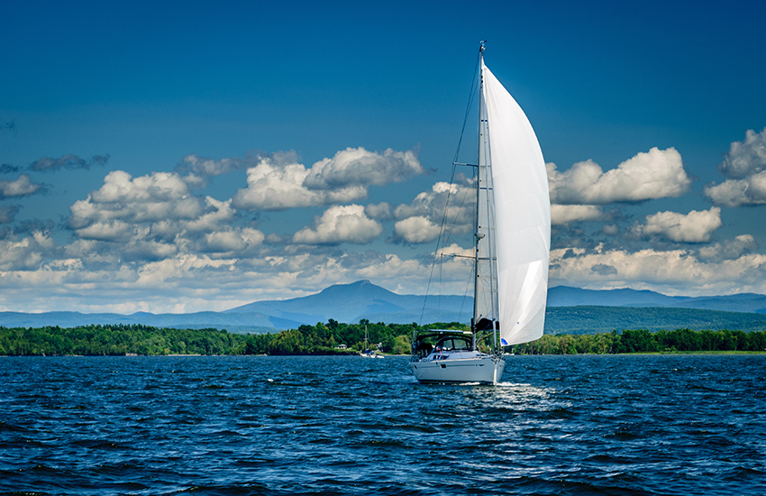 Sailboat on Lake Champlain