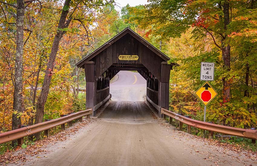 Gold Brook Covered Bridge, Stowe, Vermont