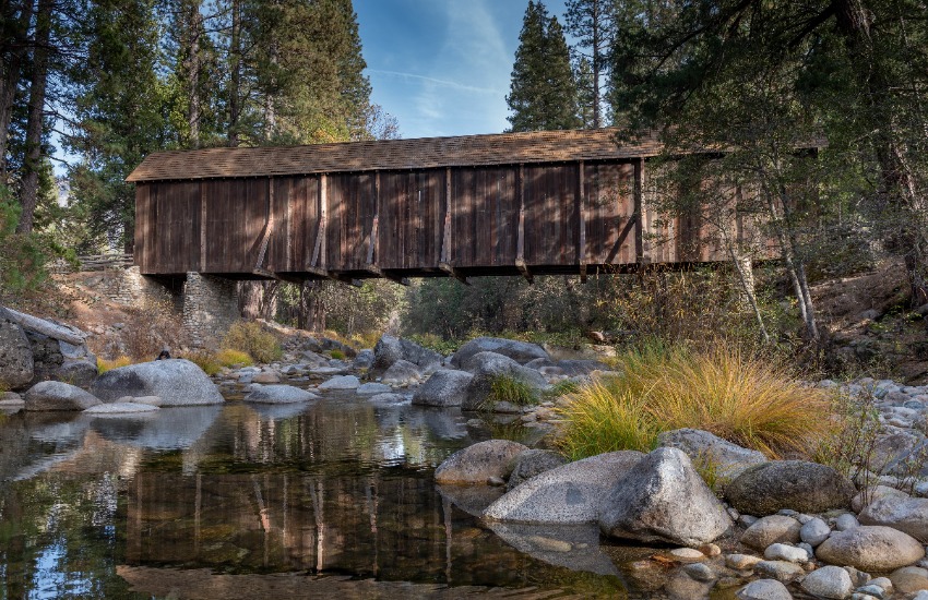 Wawona Covered Bridge, Yosemite National Park, California